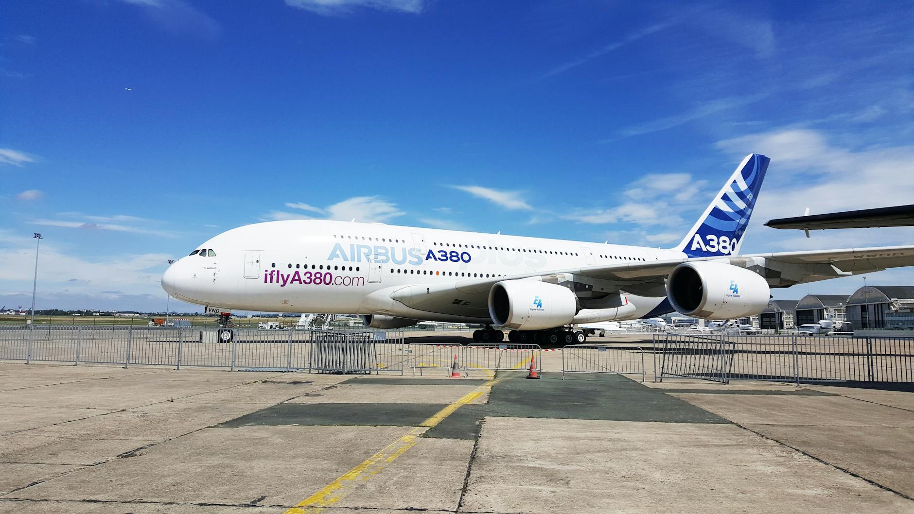 an airbus parked at the airport